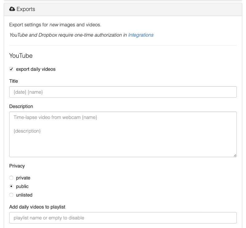 enabling automatic export