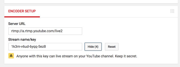 stream key